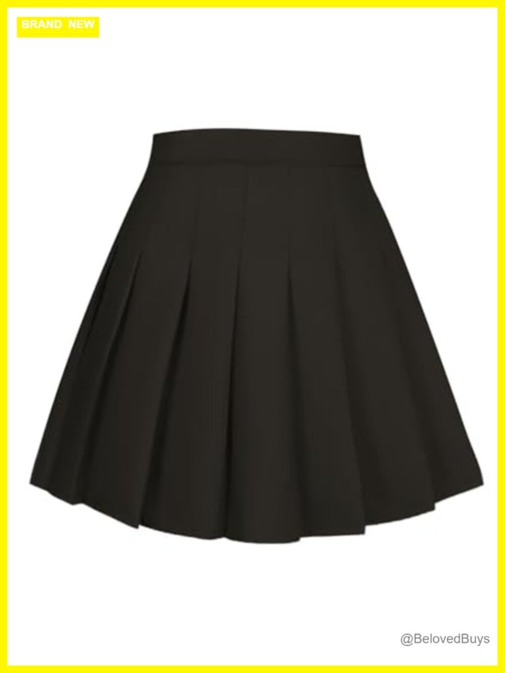 High Waisted Pleated Tennis Skort with Shorts A-Line Polyester Blend